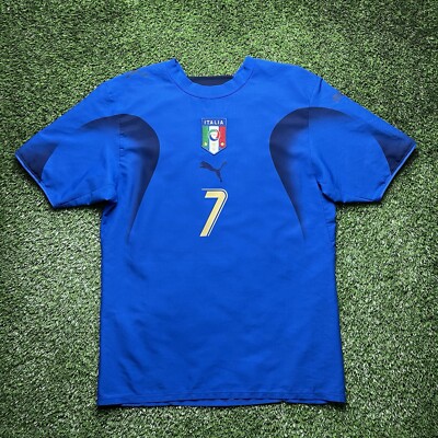 2006 Italy Del Piero Jersey Shirt Kit Blue Home Puma Small S