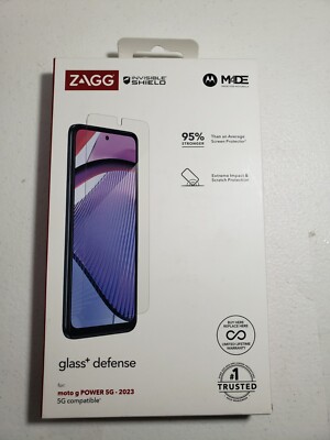ZAGG InvisibleShield Glass+ Defense Screen Protector for Motorola G Power  5G