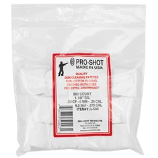 Pro-Shot Products Gun Cleaning Patches, .22-.270 Cal  500 per Pack  11/8-500