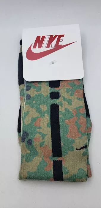 kleding fabriek Voor u NIKE CUSTOM DRI-FIT GREEN CAMO SOCKS SIZE LARGE CREW SOCKS RARE | eBay