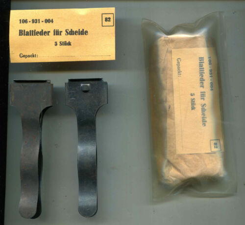 DDR Blattfeder für AK47/74 und AKM Bajonett NVA DDR  5 Stück mit Packzettel (2) - Bild 1 von 1
