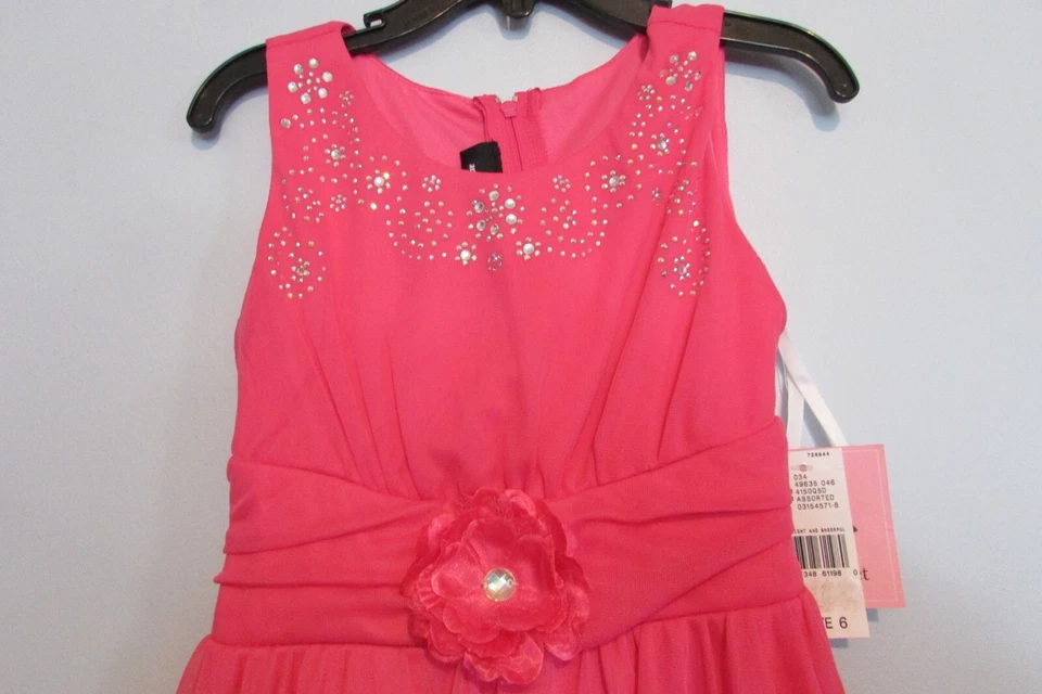 Nuevo Vestido Niñas Amy's Closet Rosa Pascua/Vacaciones Talla 6 ¡¡NUEVO CON ETIQUETAS!!! Foto 2 de 3