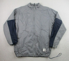 VTG Nike Jacket Mens Medium Gray Silver Tag Windbreaker Full Zip Pockets READ 
