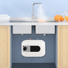 Calentador de Agua Eléctrico Cocina Calentador de Agua Instantáneo Mini Tanque Calentador 110v