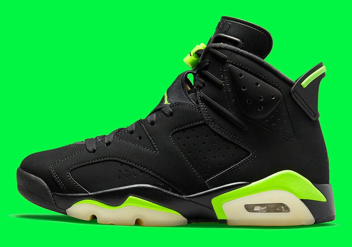 Nike Air Jordan 6 Retro Shoe Black Electric Green CT8529-003 Mens