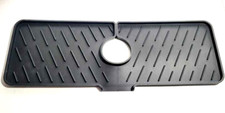 New Black Silicone Sink Faucet Mat Drip Tray Sink Splash Guard 18" x 5.9" B27