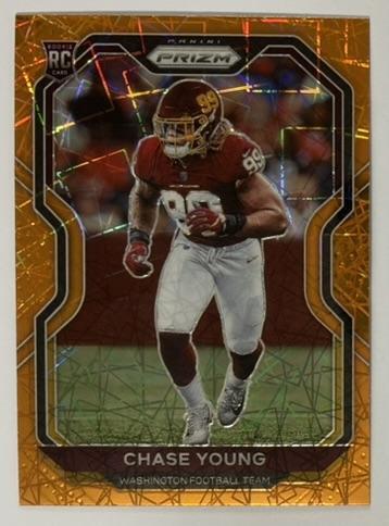 Chase Young 2020 Panini Prizm Prizm Lazer #383 - Washington Football Team