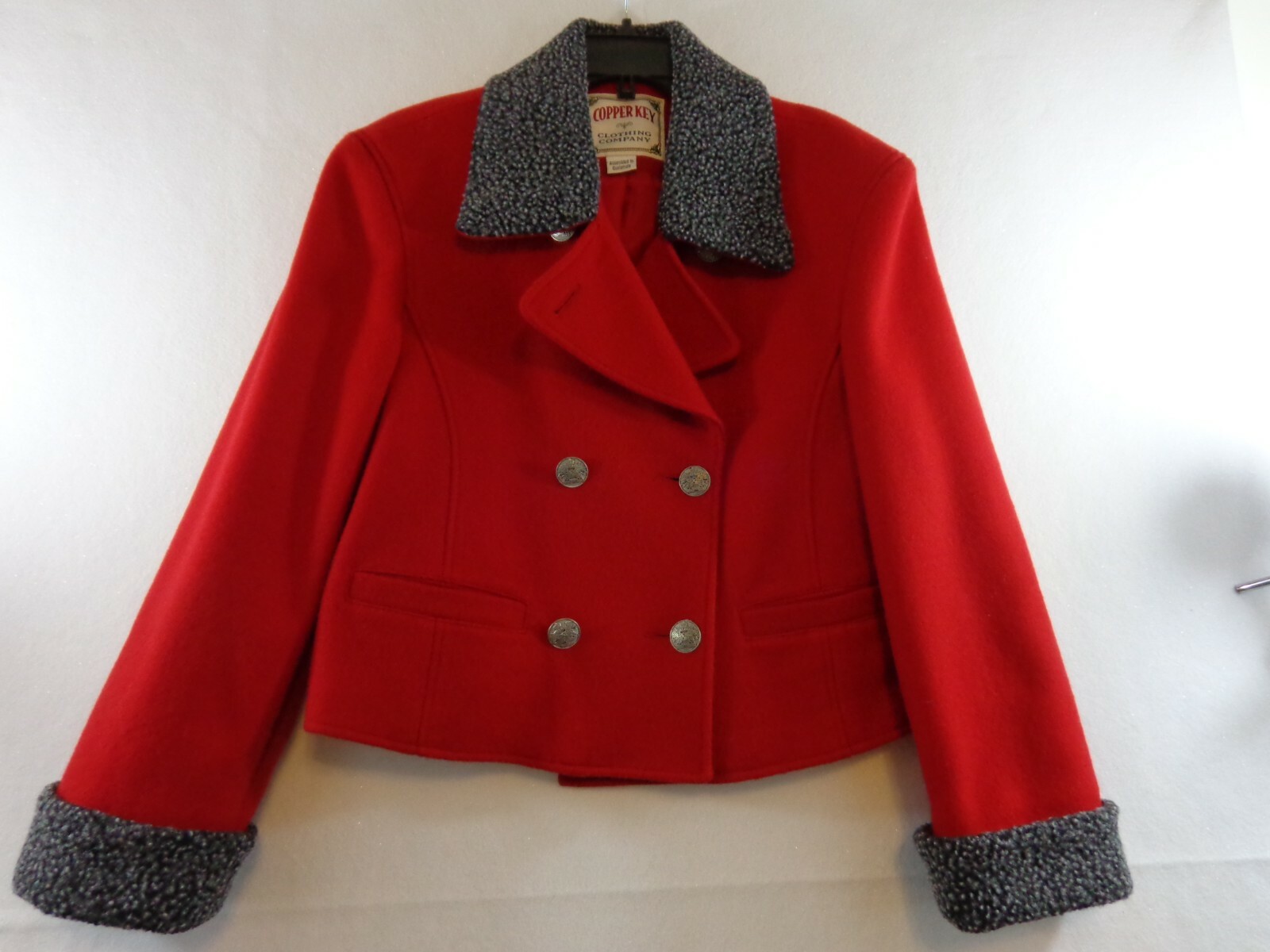 Copper Key Jacket Women 100% Wool Double Breast M… - image 1