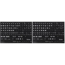 2 Sheets Keyboard Stickers Laptop Computer Letters Typing Decals