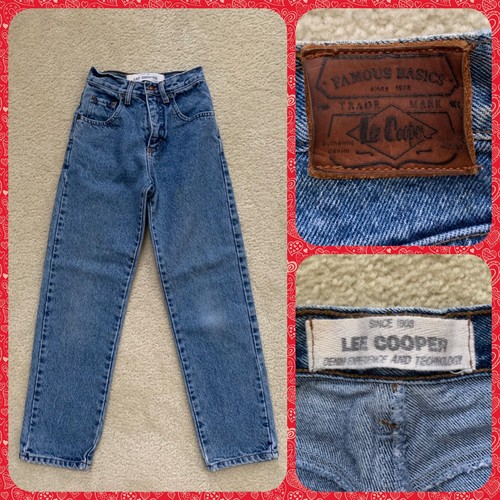 Rare! 80's 90's Vintage Vtg Lee Cooper Kids Boys Denim Washed Jean Pants Sz 10
