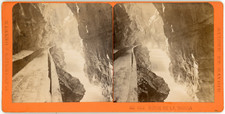 Stereo Suisse, Schweiz, Gorge de la Tamina, Bad Ragaz, circa 1880 vintage stereo