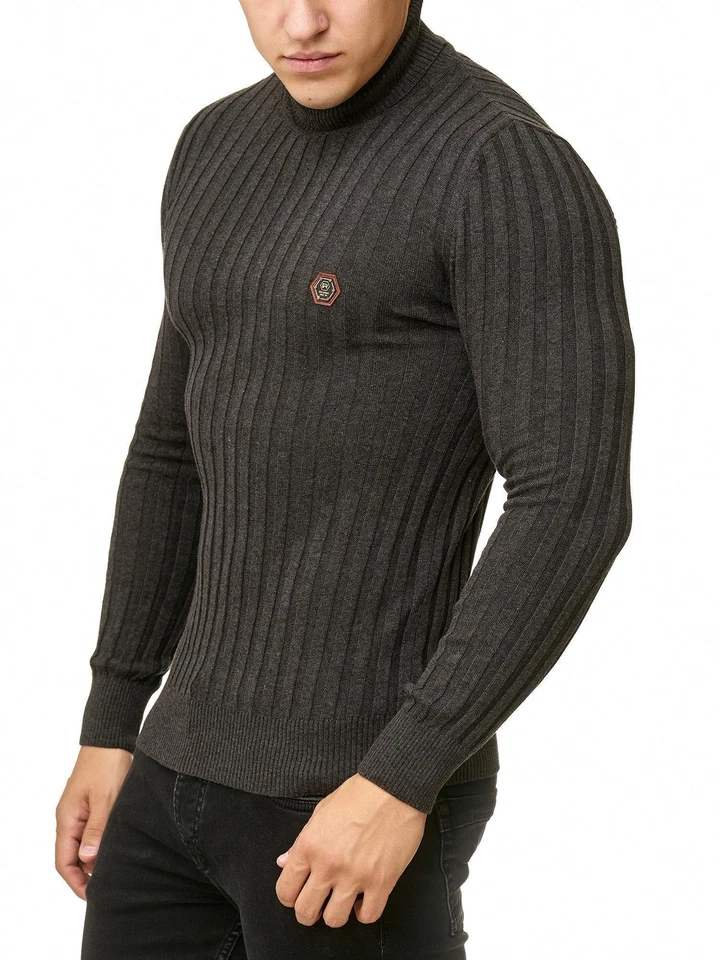 Jersey de punto Redbridge para hombre suéter tejido cuello alto sudadera jersey de punto Foto 2 de 4