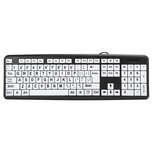 Elderly Keyboard USB Wired Keyboard White Large Print Keys QWERTY - Picture 11 of 16