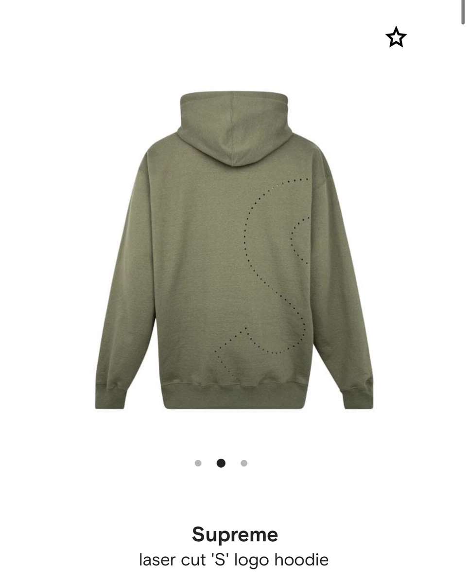 Supreme SS21 Laser Cut S Logo Hooded Sweatshirt Light Olive Men&