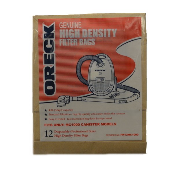 Oreck Quest Pro MC1000 Canister Vacuum 12 Pack Vacuum Bags PK12MC1000