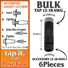 POSI-TAP 12-18 AWG WIRE CONNECTORS, REUSABLE, NO CRIMPING - 6 PK