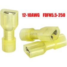 10-100x Nylon Female Insulated Wire Spade Terminal Crimp Connector 10-12 Gauge
