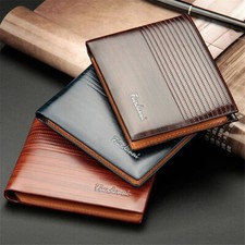 Men's Bifold Leather Credit ID Card Holder Fashon Wallet Billfold Purse 2023