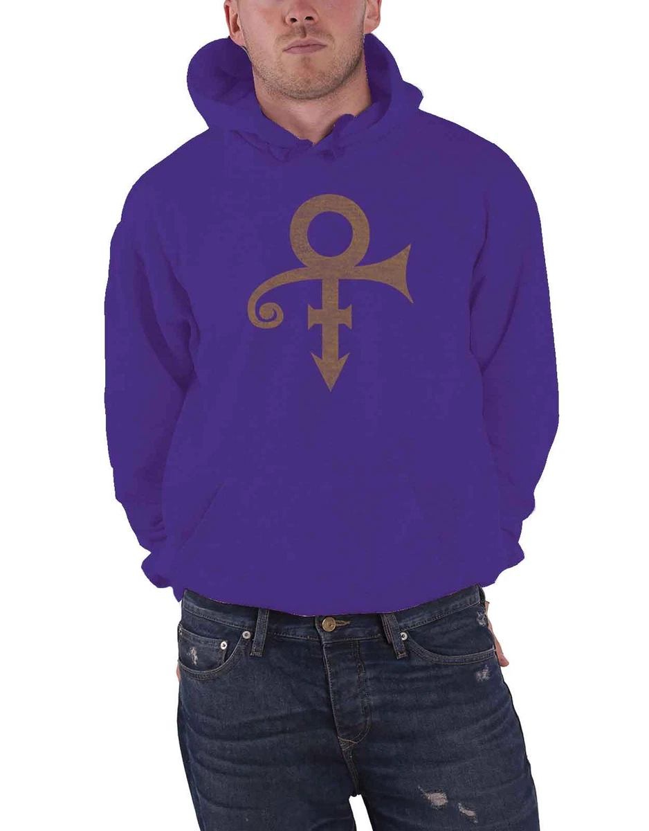 Prince Hoodie Symbol Purple Rain new Official Mens Purple Pullover