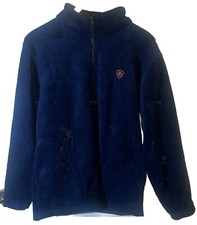Ariat Sweatshirt Mens/women  s Sz S Blue Half Zip Fleece 2 Pockets Pullover