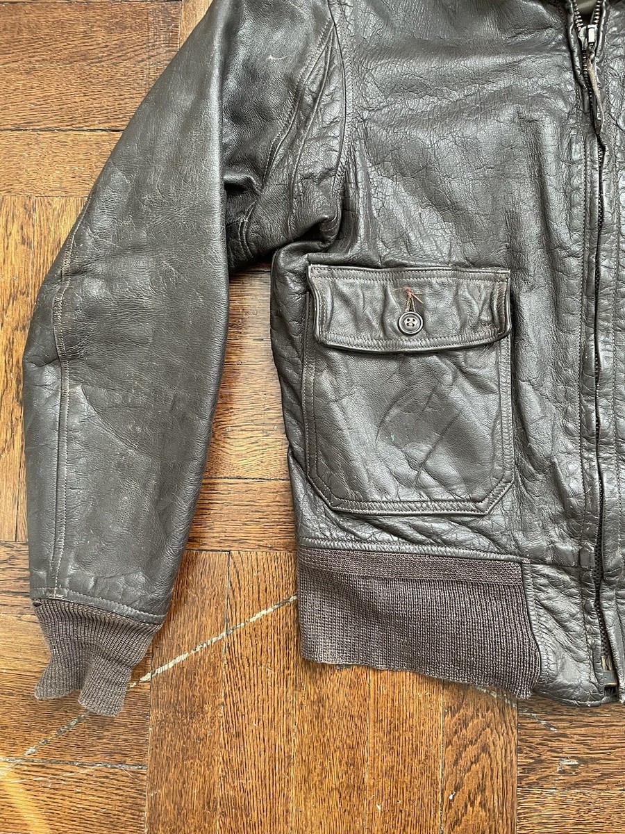 Vintage USN G-1 Leather Flight Jacket - Ralph Edwards MIL-J Vintage USN G-1 Leather Flight Jacket - Ralph Edwards MIL-J