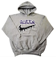 ChiefBrains Apparel Nike Drip Queen Hoodie Limited Edition Heavy Cotton Gray New