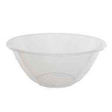 Whitefurze Plastic Mixing Bowl For Baking And Cooking Easy To Clean 1L Clear