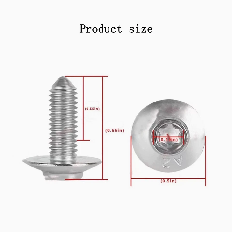 Fairing Bolts Kit Screws Fit For BMW S1000RR R1200GS RT Motorcycle Universal - Изображение 2 из 4