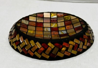 Brand new oval mosaic soap dish amber Sturdy Bathroom accessories free standing - Image 1 of 3