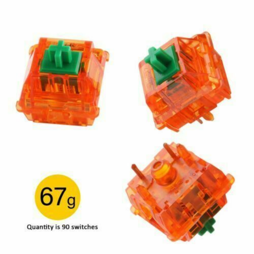 110PCS x lubed C3 Equalz Tangerine Linear Switches 67g Orange FAST SHIP 2023 NEW - Picture 4 of 11