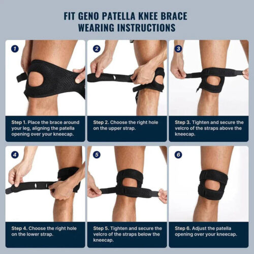 Kniebandage Unterstützung Neopren Patella stabilisierende Kompressionsriemen verstellbar USA - Bild 6 von 14