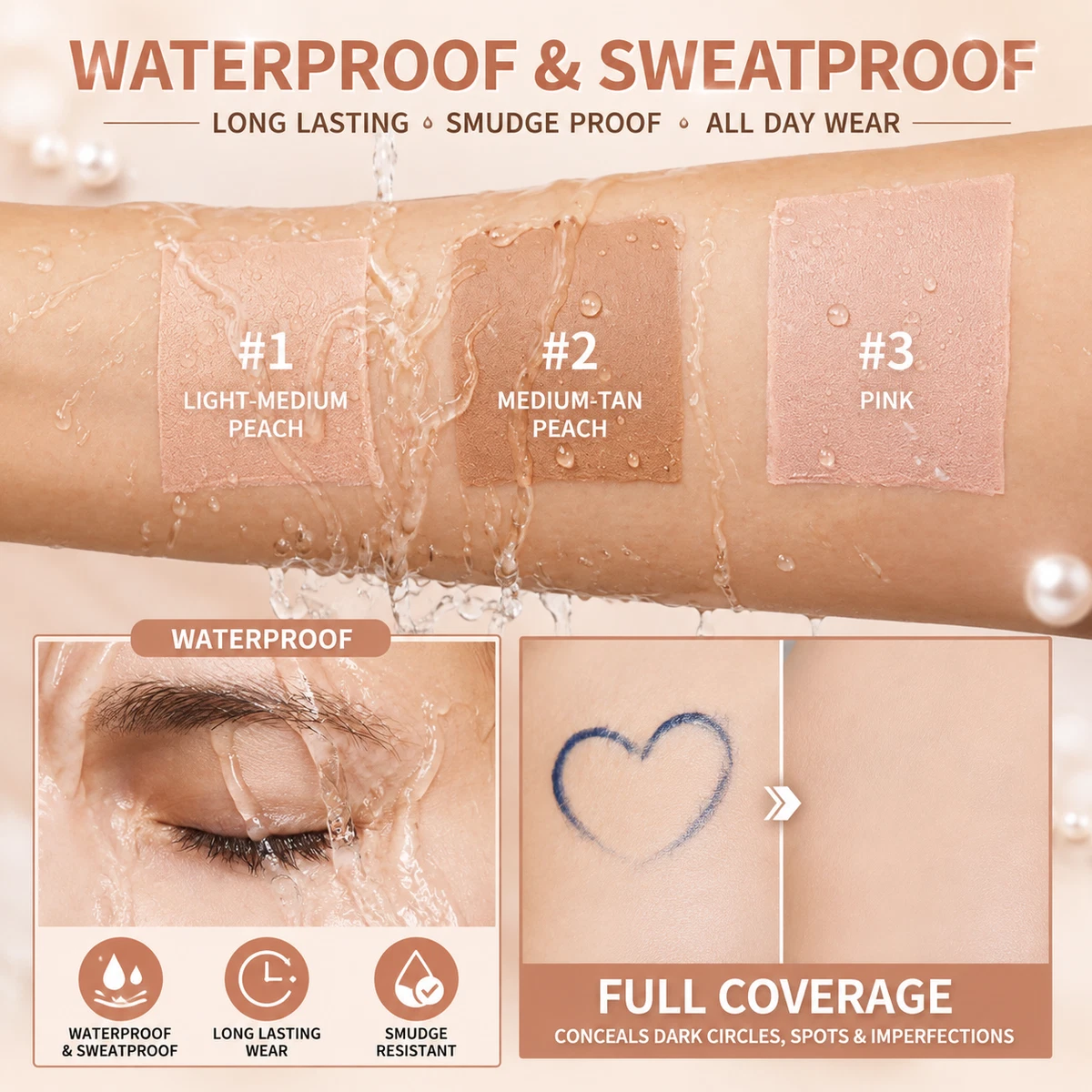 Colored Clay CC Undereye Color Corrector Under Eye Hydrating Brighten Concealer