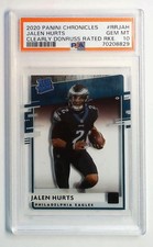 2020 Panini Chronicles Clearly Donruss Jalen Hurts Rated Rookie RC PSA 10 J416