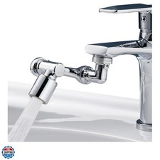 1080 Swivel Faucet Extender, Sink Water Faucet Aerator Extension in Brass, Sw...