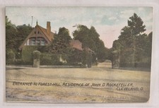 Postcard Entrance to Forest-Hill Residence of John D. Rockefeller Cleveland Ohio