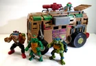 Vtg TMNT Action Figure Toy Lot 5pc w/ Shellraiser Michelangelo Leo Rafael Bebop