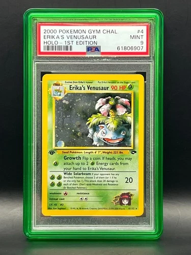 PSA 9- Erika's Venusaur #4 Holo Rare 1st Edition- 2000 POKEMON GYM CHALLENGE
