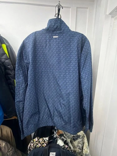 Michael Kors Blue Monogram Zip Jacket Men's XL New with Tags image 4
