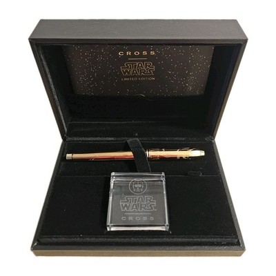 Cross Star Wars C3PO Deluxe Fountain Pen With 14k Gold Plated Nib & Hinged Case