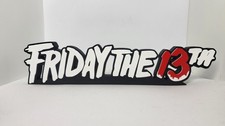 Friday The 13th 3D Printed Sign &ndash; Horror Movie Decor &ndash; Shelf/Desk Display