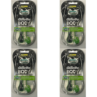 Gillette Body Disposable Razors 4 Pack 2ct Men's Razor Set