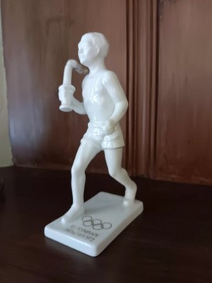 1972 Olympic XX Torchbearer Munich West Germany White Porcelain Gerold Porzellan
