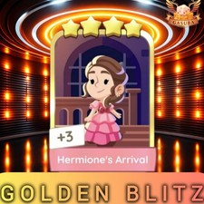 HERMIONE'S ARRIVAL GOLDEN BLITZ EVENT MONO POLY GO 4 STARS STICKER FAST DELIVERY
