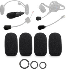 4-Pack Mic Foam Covers Compatible with Sena Boom Microphone,Motorcycle Helmet Wi