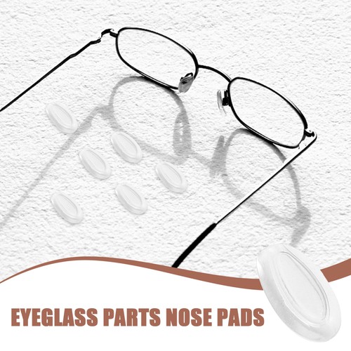 Replacement Nose Pads for Eyeglasses 10 Pairs Soft Cushion Silicone - Picture 3 of 12