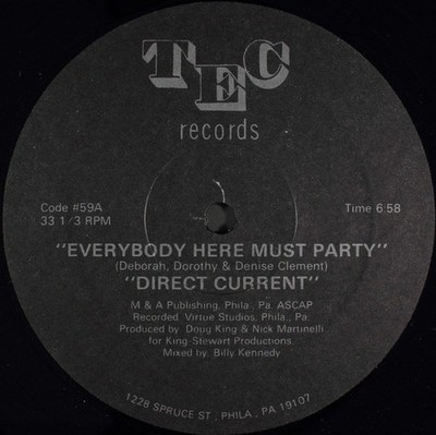 Direct Current - Everybody Here Must Party (12'') (Very Good Plus (VG+)) - 396327