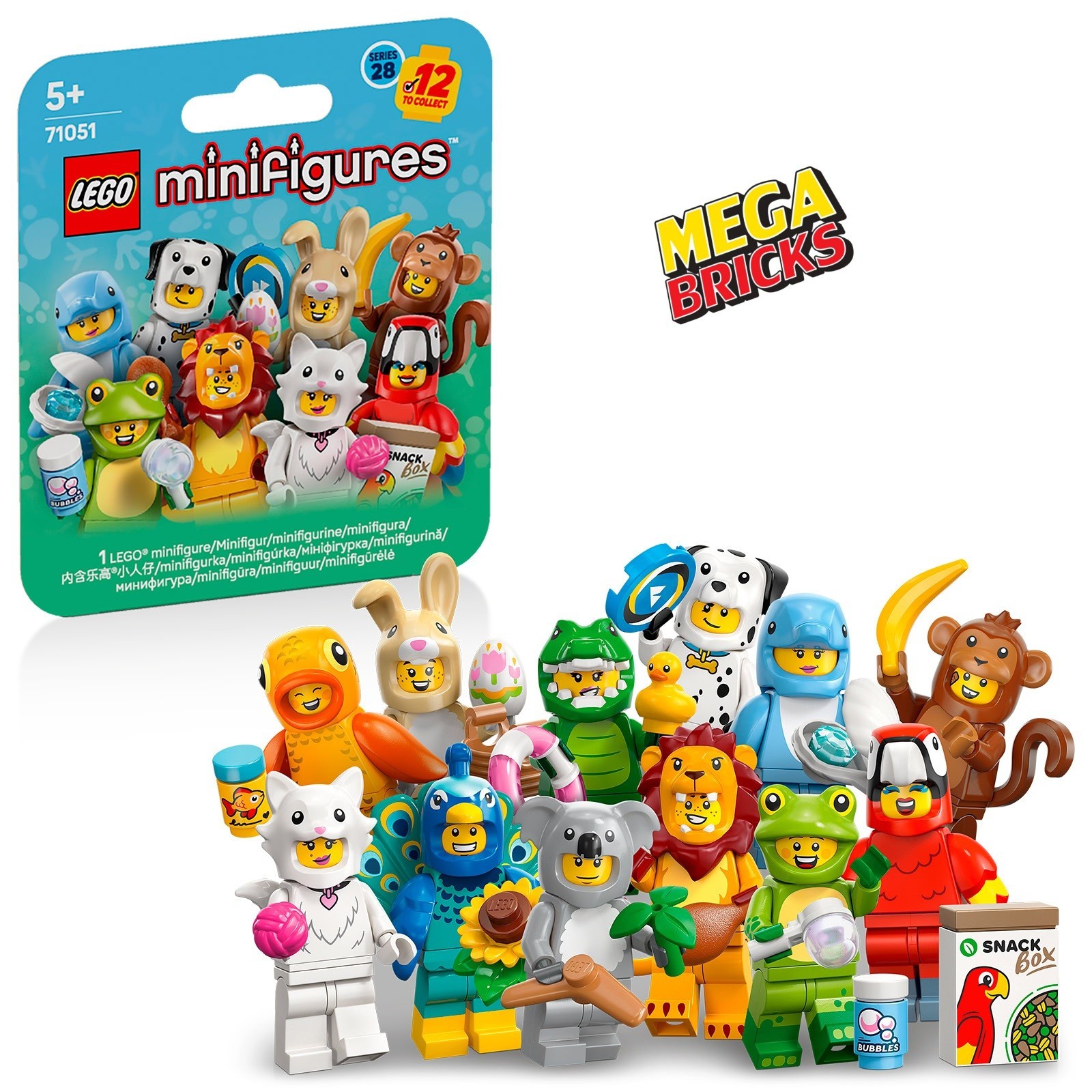 LEGO 71051 Série 28 Les 12 Minifigures Costumes Animaux Neuves sans Boîte