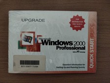 Microsoft Windows 2000 Professional CD ROM Product Key Quick Start Guide