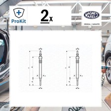 2x ORIGINAL® Magneti Marelli Glühkerze für VW POLO V PASSAT B8 Variant PASSAT