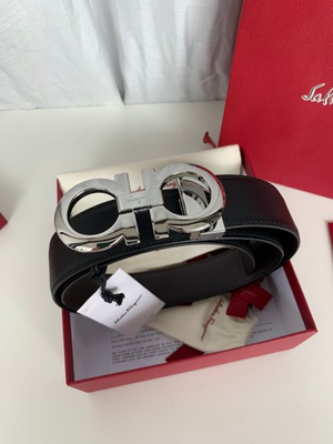 #ad FERRAGAMO BELT NWT Ferragamo Men#x27;s Leather Belt Gancini Authentic 3.5cm 1.38in $119.00